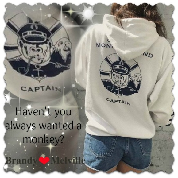 Brandy Melville | Tops | Malibu Cove Monkey Island Hoodie John Galt |  Poshmark